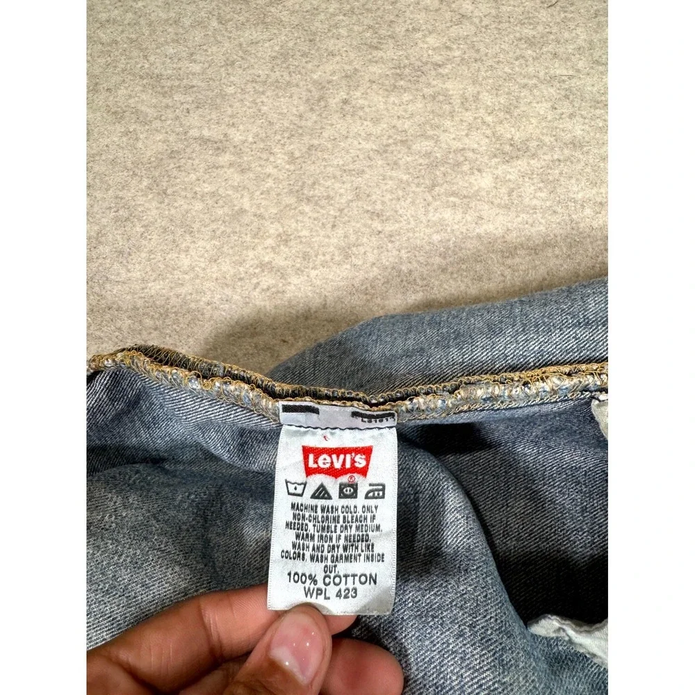 Levis 501 Original Fit Jeans Men 36x30 Blue Cotton Button Fly Straight Leg Denim